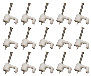 Picture of FLAT NAIL IN SADDLE 5mm WHITE - 100/BAG