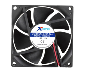 Picture of 12V AXIAL FAN 80sqx25mm SLEEVE 43.5CFM LEADS
