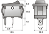 Picture of ROCKER SWITCH SPST 13x19 250V 6A DOT