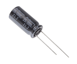 Picture of CAPACITOR ELEC RAD 1000uF 25V LIHT