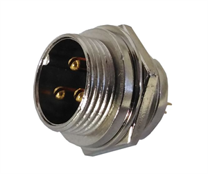 Picture of 3W 16mm P/M-MIC-PLUG 5A 125V GOLD-PIN AVIATION CON