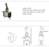 Picture of MINI TOGGLE SWITCH SPST ILUMINATED WT 12V LED 20A