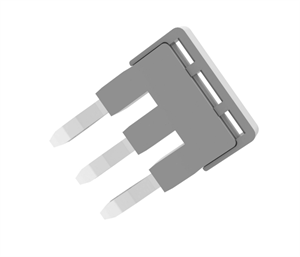 Picture of BRIDGE TERMINAL BAR 3W ISOLATED GREY TOP P=12