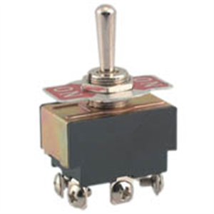 Picture of LARGE TOGGLE SWITCH DPDT ON-OFF-ON SCREW TERM