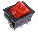 Picture of ROCKER SWITCH DPDT 32x25mm RED ILLUMINATE 6P	
