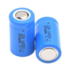 Picture of BATTERY Li-Ion 14x25mm (1/2AA) FLAT-TOP 3.7V 300mAh	